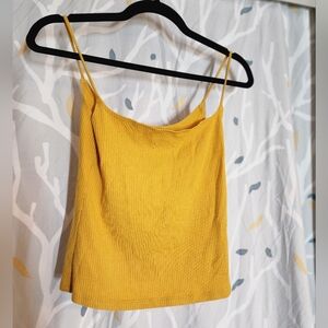 Reformation Mustard Ribbed Camisole